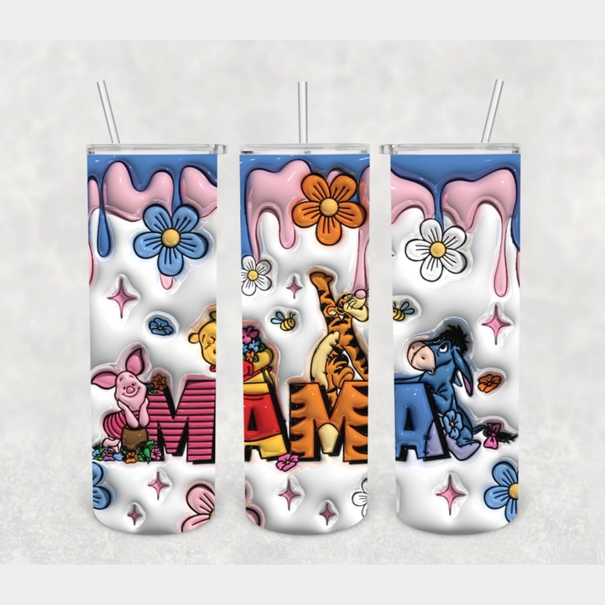 Puffy Cartoon Mama Tumbler