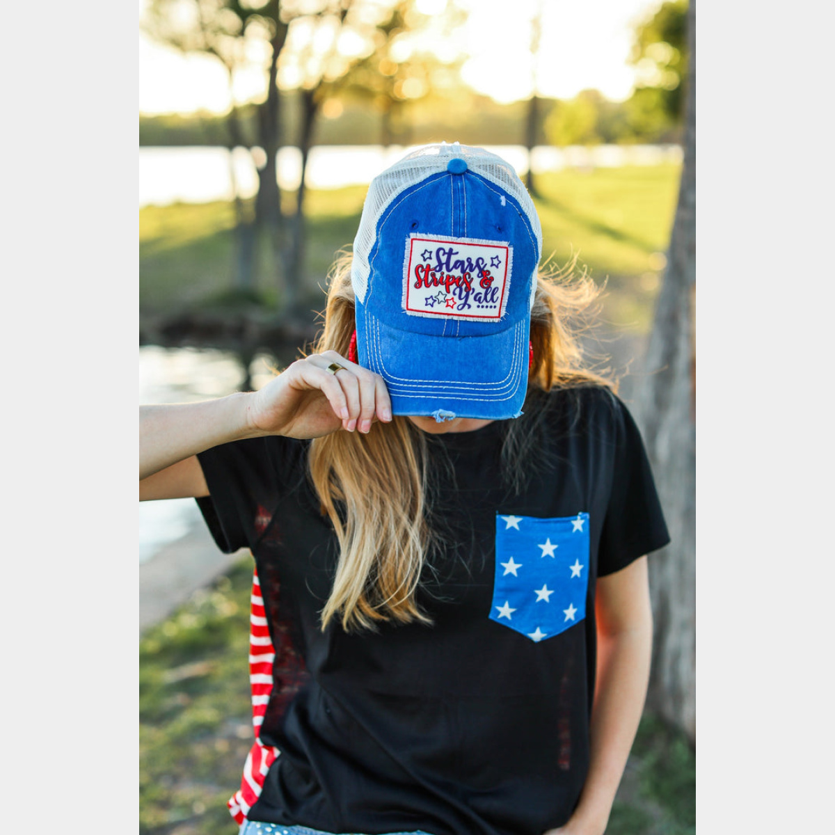 Stars & Stripes Distressed Hat