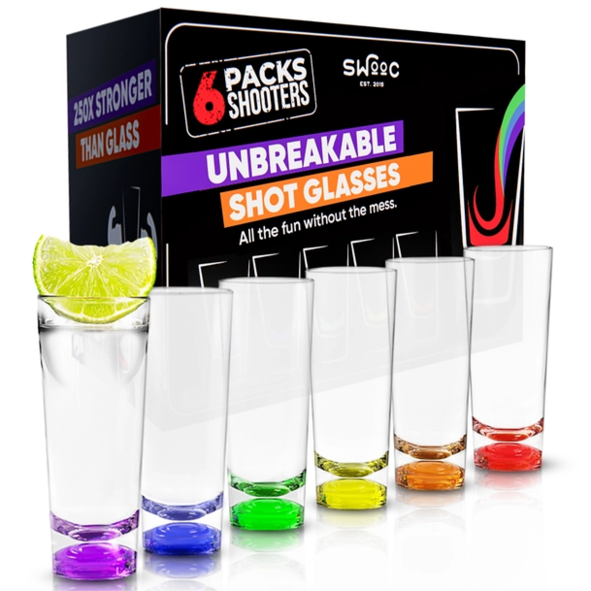 Unbreakable Tall Shot Glasses (6 Pack)