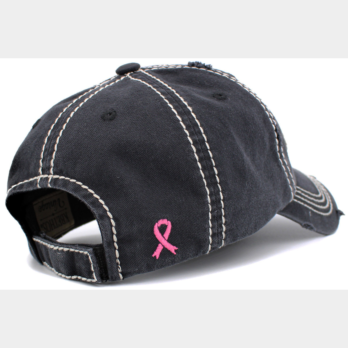 Believe Pink Ribbon Washed Vintage Ballcap