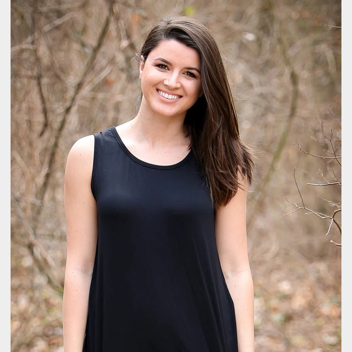 Black Scoop Neck Tank