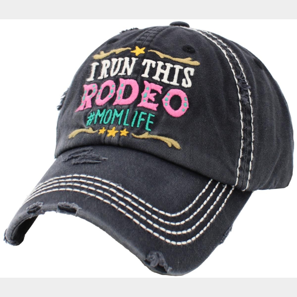 I Run This Rodeo Washed Vintage Ballcap