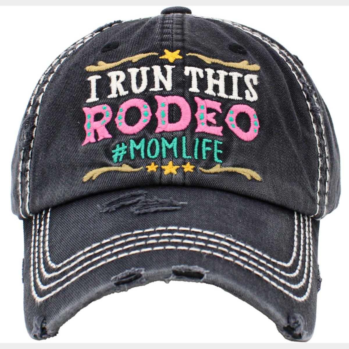 I Run This Rodeo Washed Vintage Ballcap