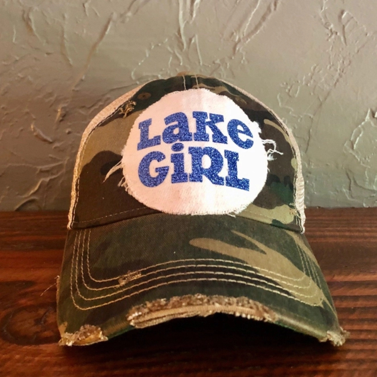 Lake Girl Hat, Blue Glitter Lake Hat