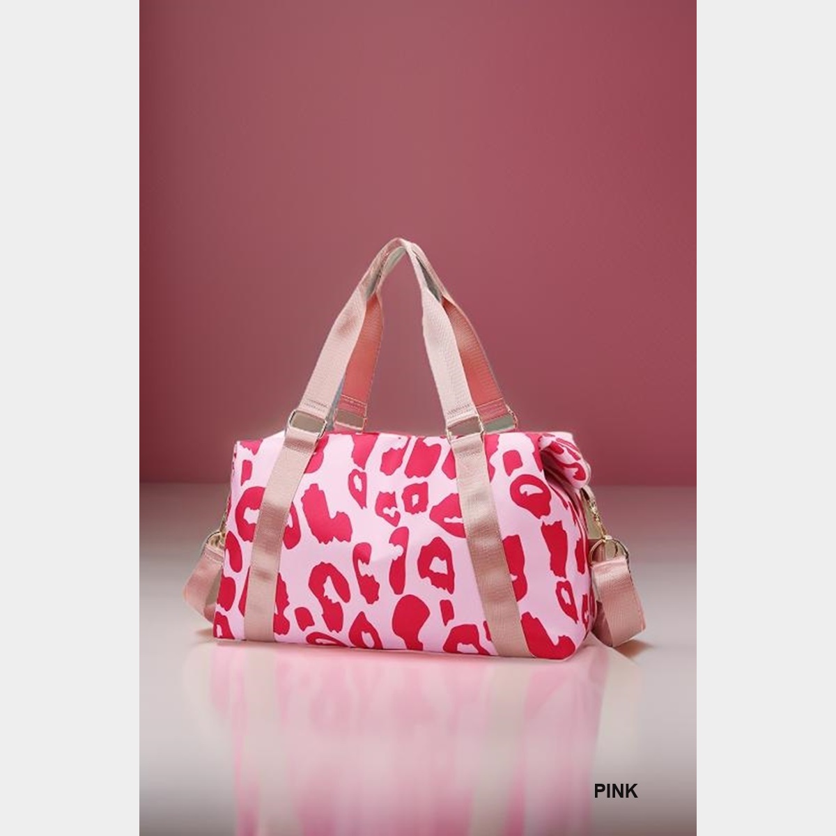 Pink Leopard Duffle Bag