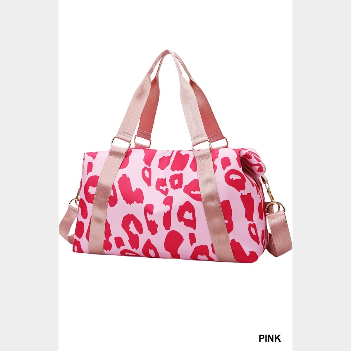 Pink Leopard Duffle Bag