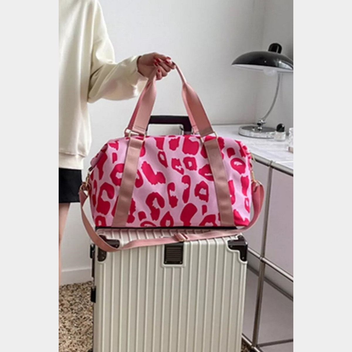 Pink Leopard Duffle Bag