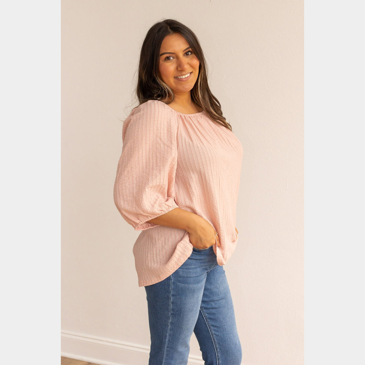 Pink Breeze Elegance Off The Shoulder Top