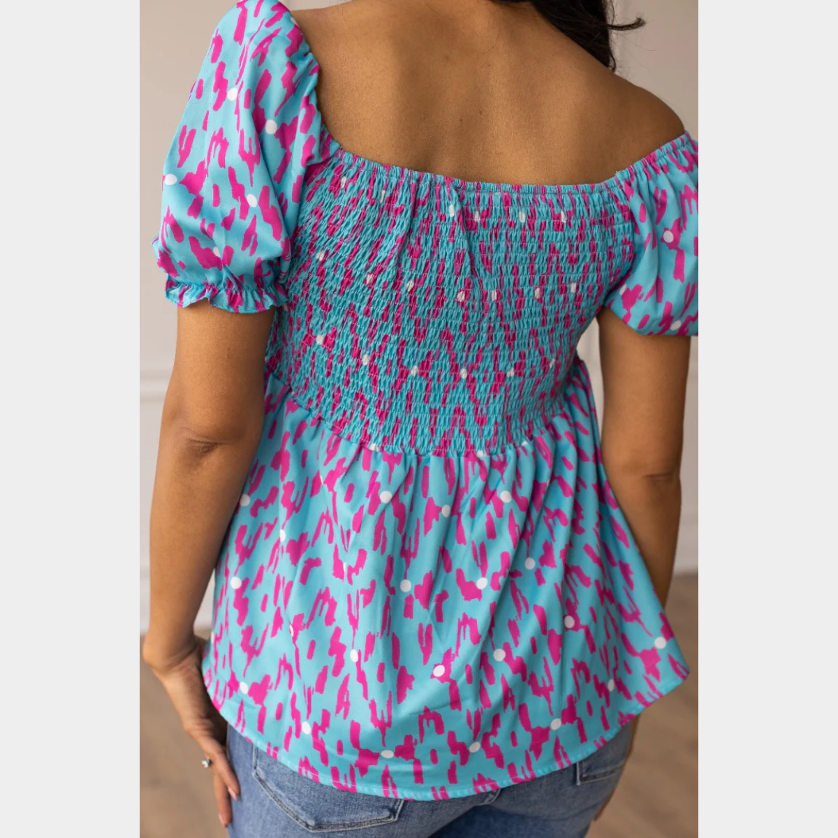 Southern Goals Aztec Babydoll Top