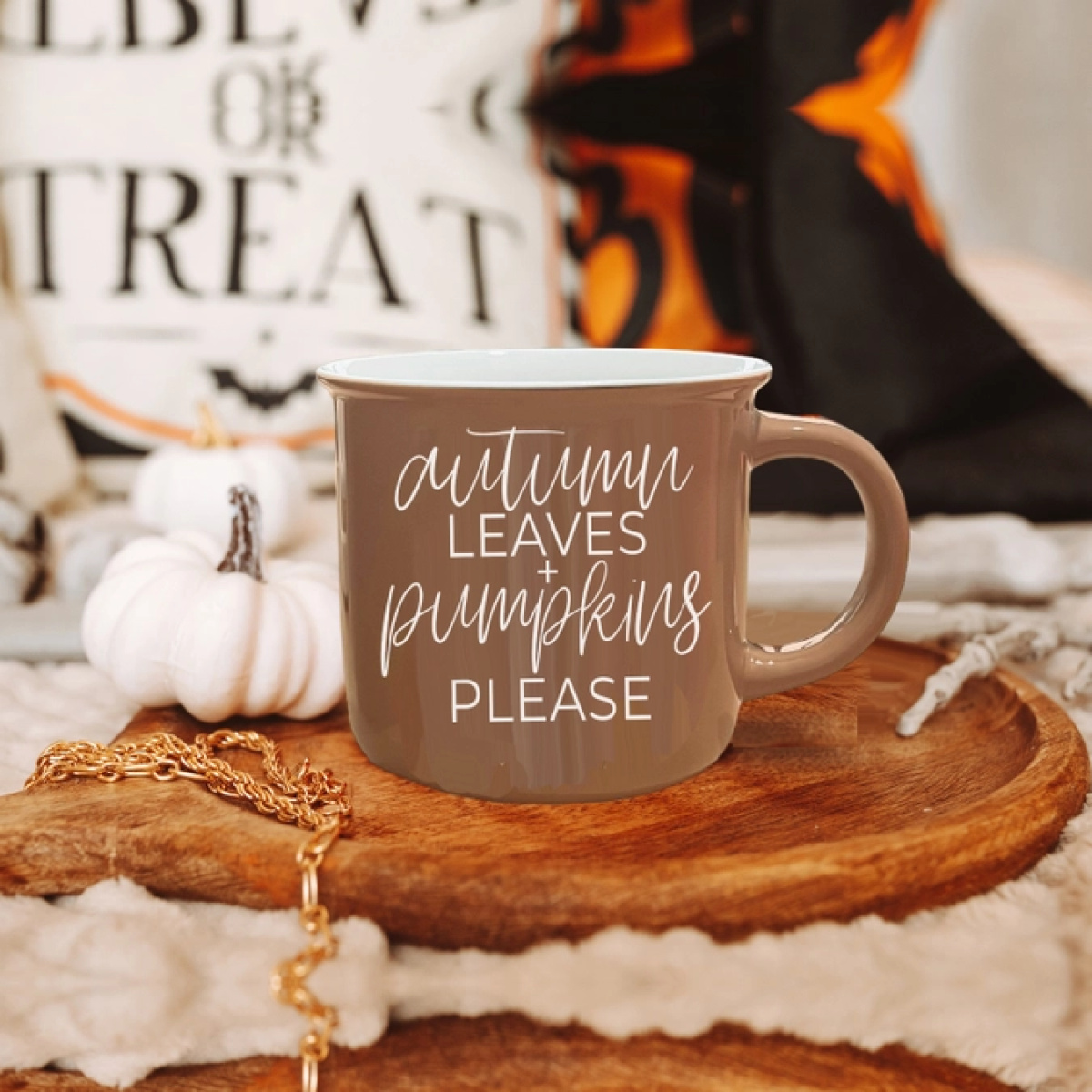 Autumn Leaves, Pumkin Please Fall Coffee Mug