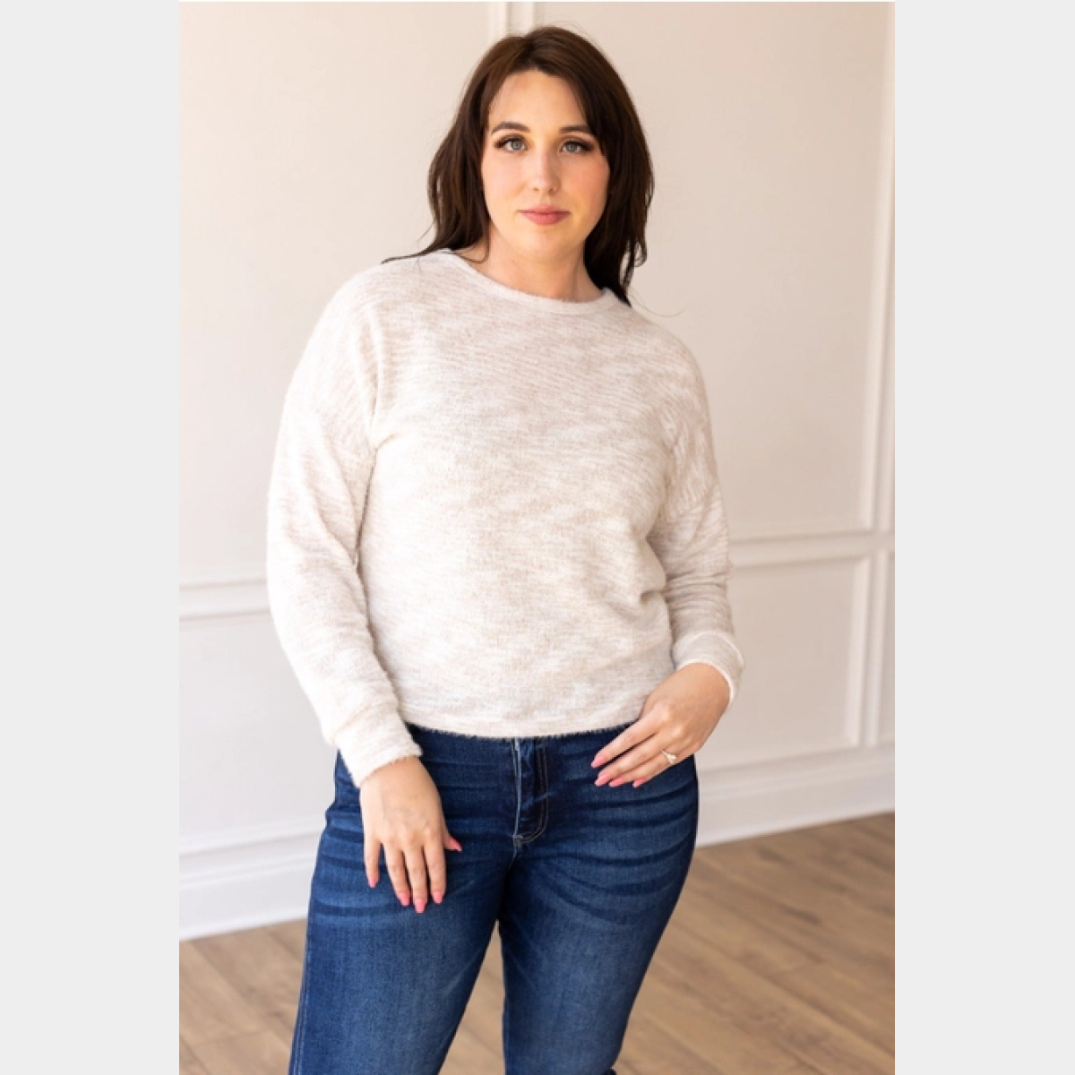 Brighter Day Cream Heathered Sweater