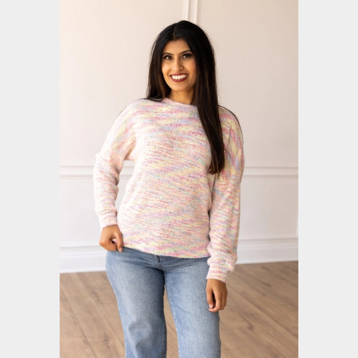 Brighter Days Multicolor Heathered Sweater