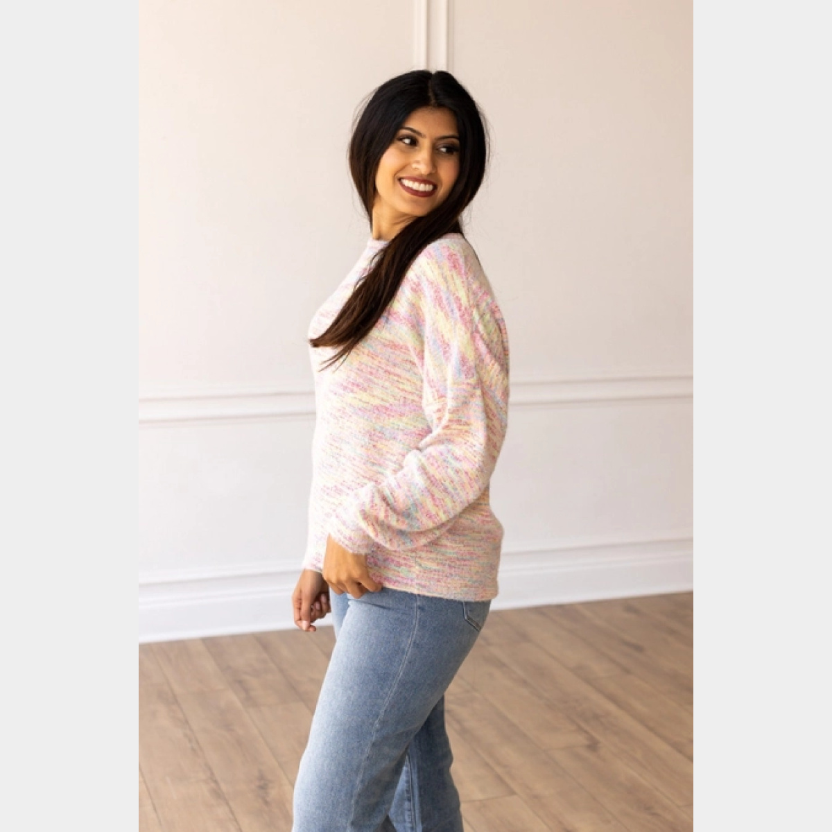 Brighter Days Multicolor Heathered Sweater