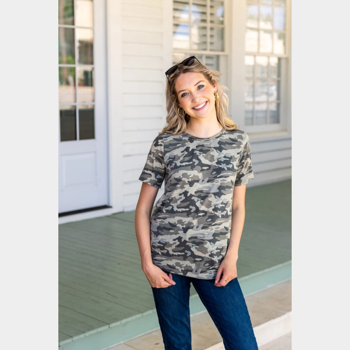 Camo Crew Neck Tee