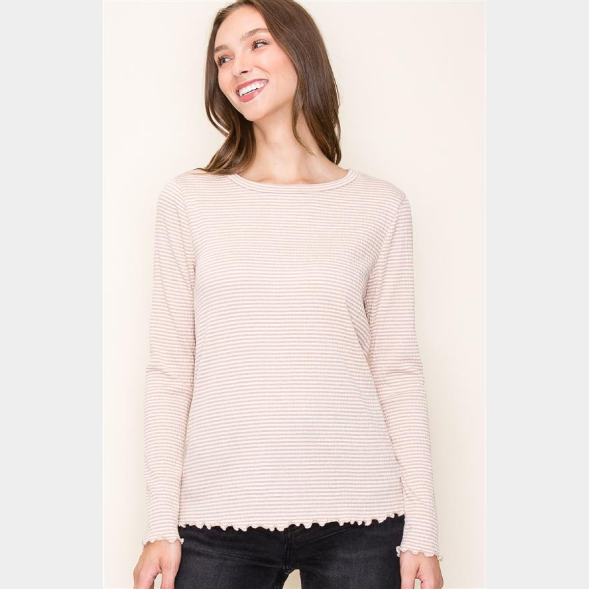 Clay Crew Night Pinstripe Top