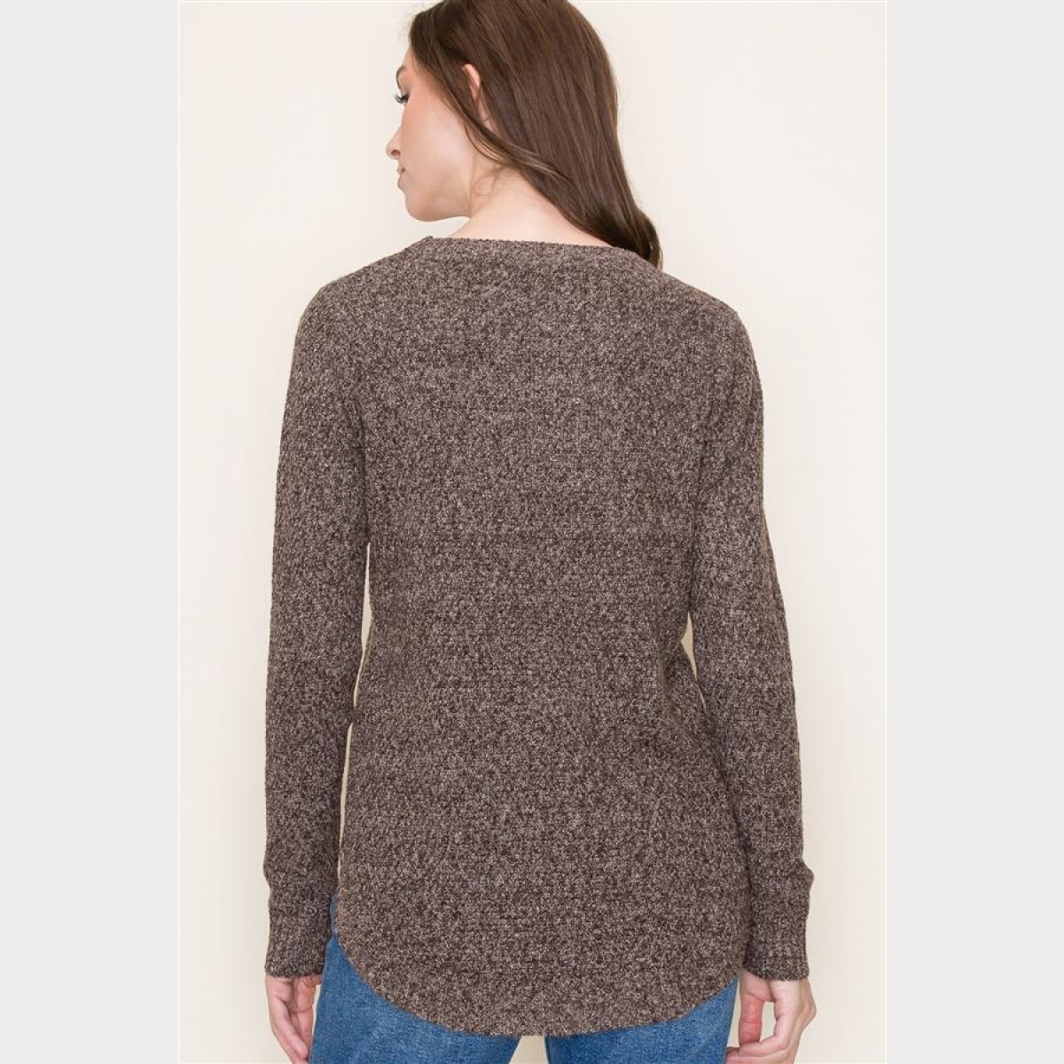 Crew Neck Textured Sweater