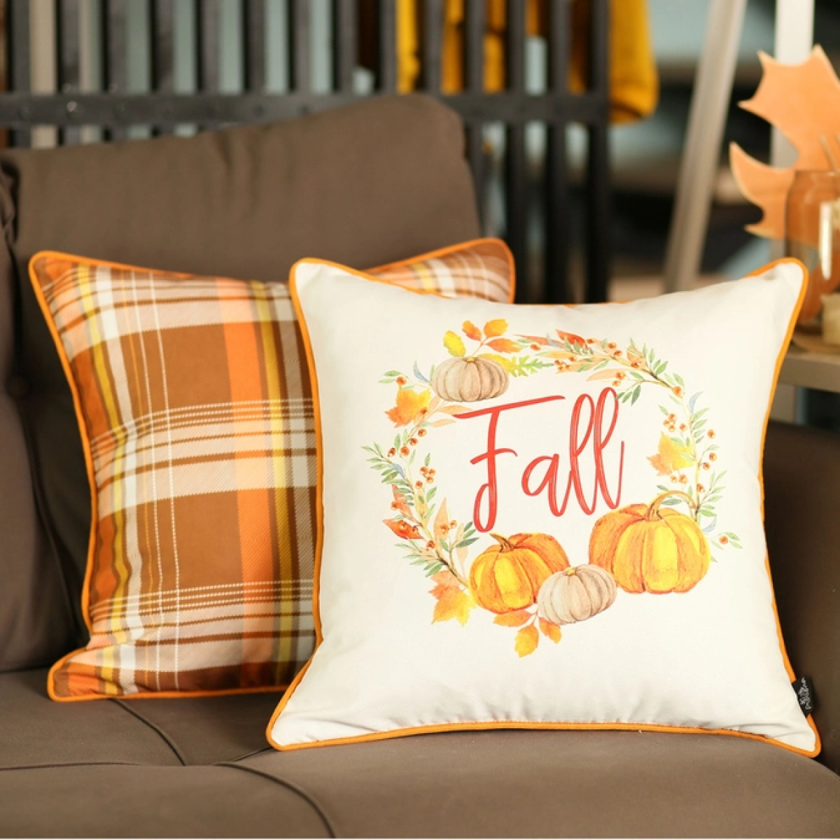 Fall Season Throw Pillow 18 X 18