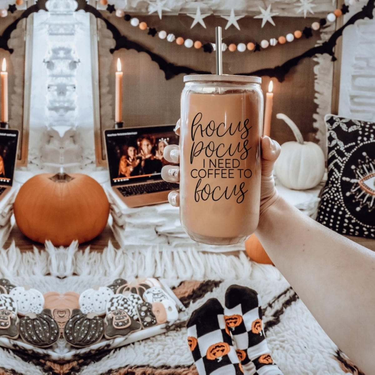 Hocus Pocus Fall Glass Cup