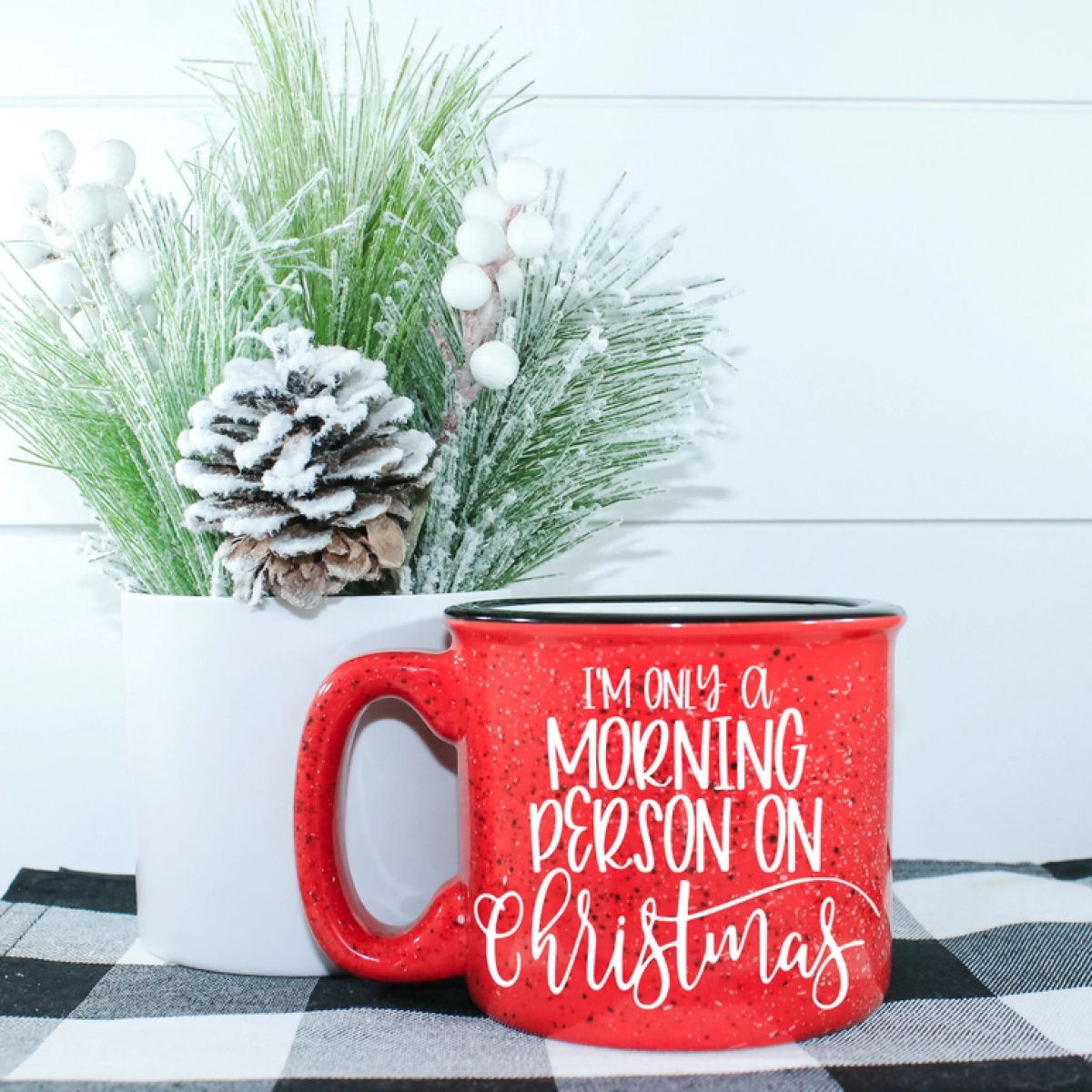 I'm Only A Morning Person On Christmas Campfire Mug