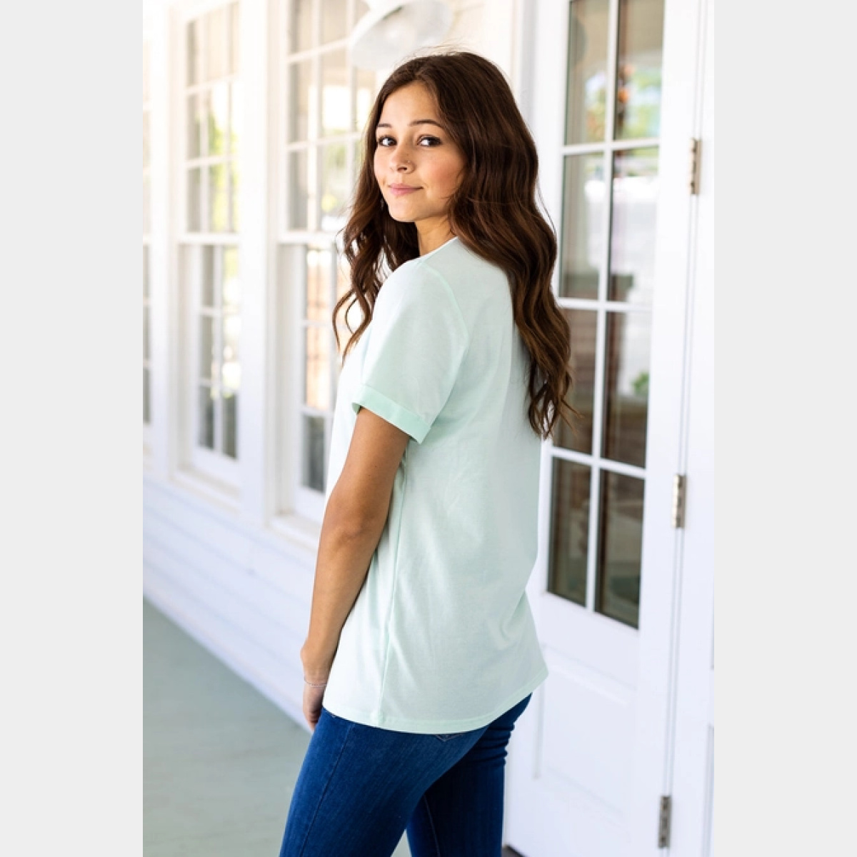 Mint Chocolate Chip-Mint Cuff Tee