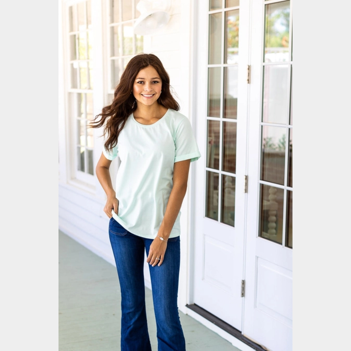 Mint Chocolate Chip-Mint Cuff Tee