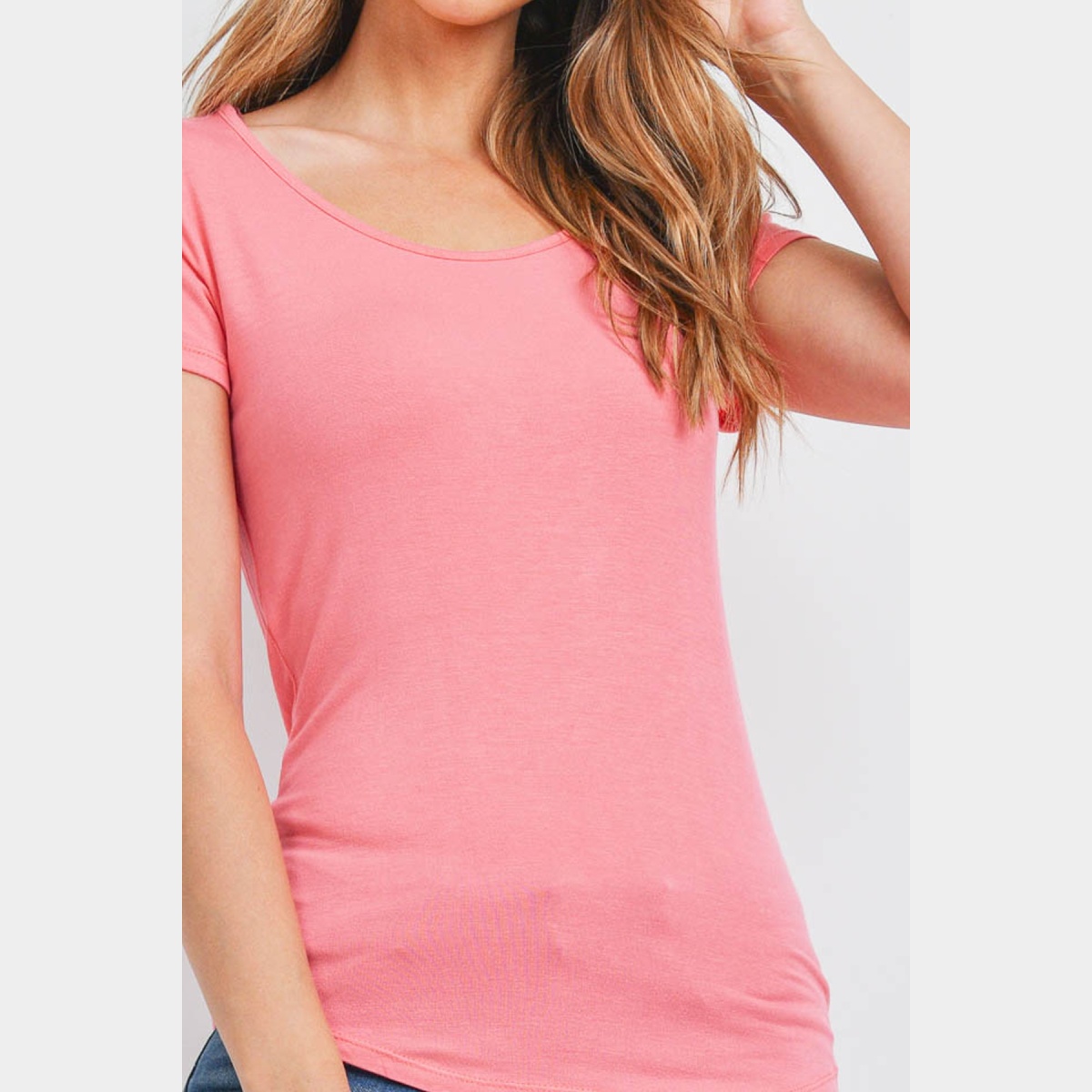 Short Sleeve Coral Top