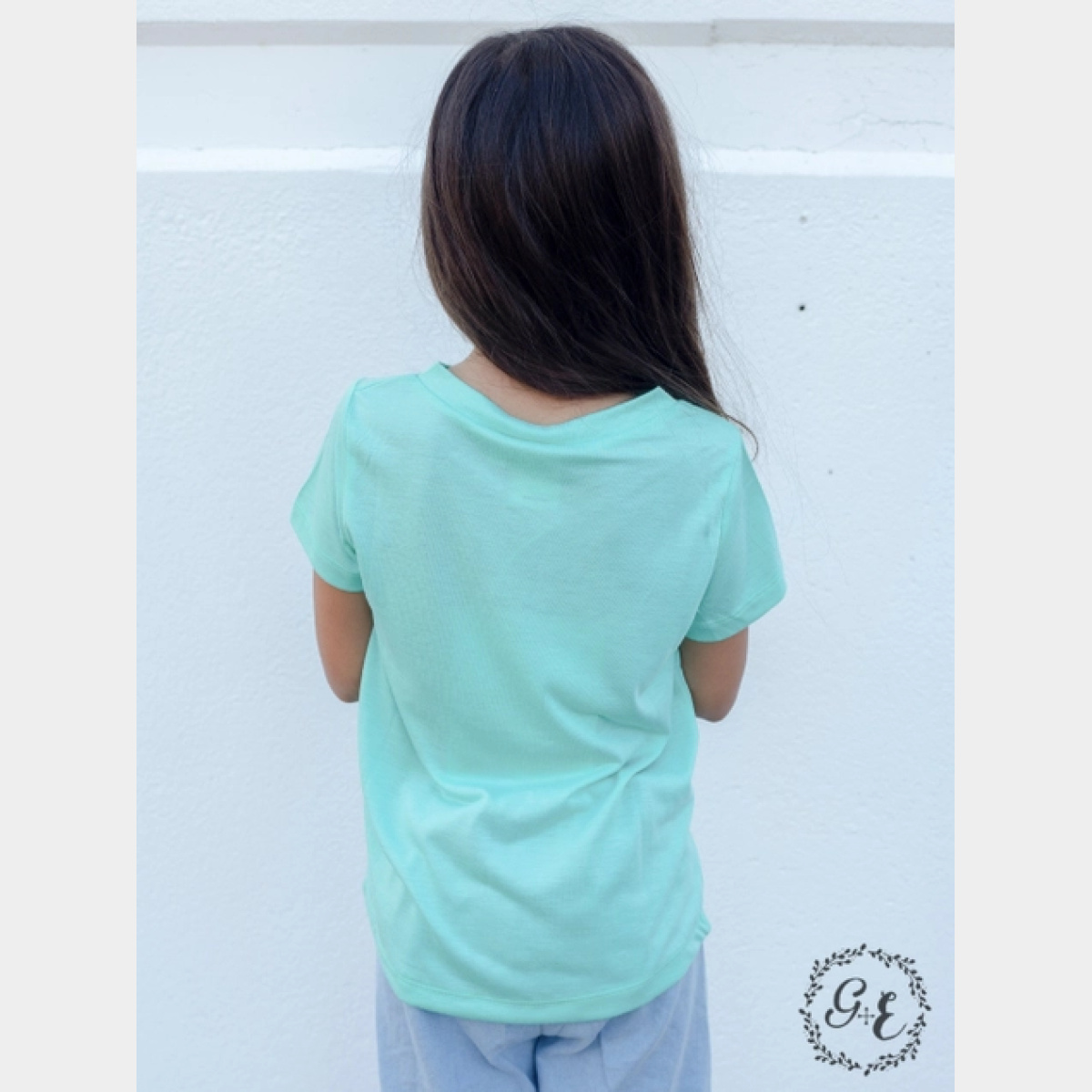 Girls' Tangled V-Neck Basics in Mint