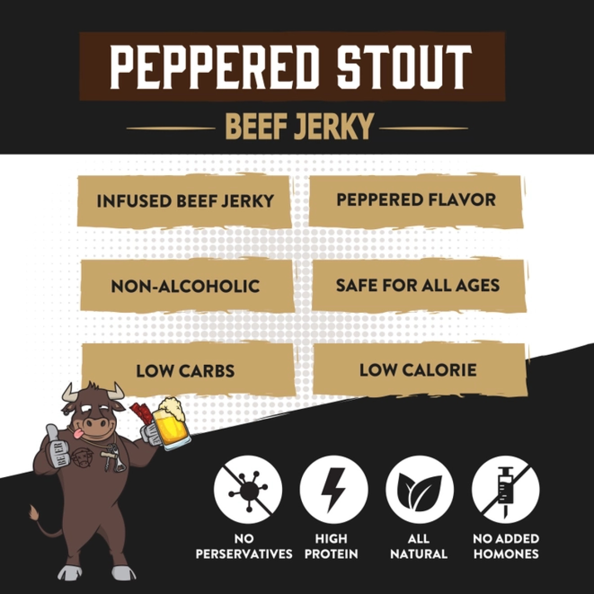 Peppered Stout Beef Jerky