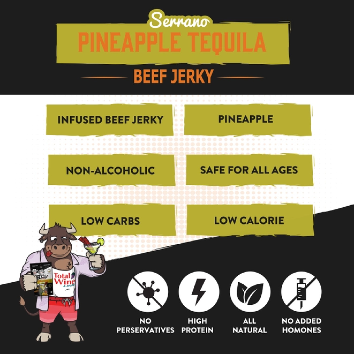 Pineapple Serrano Tequila Boozy Jerky