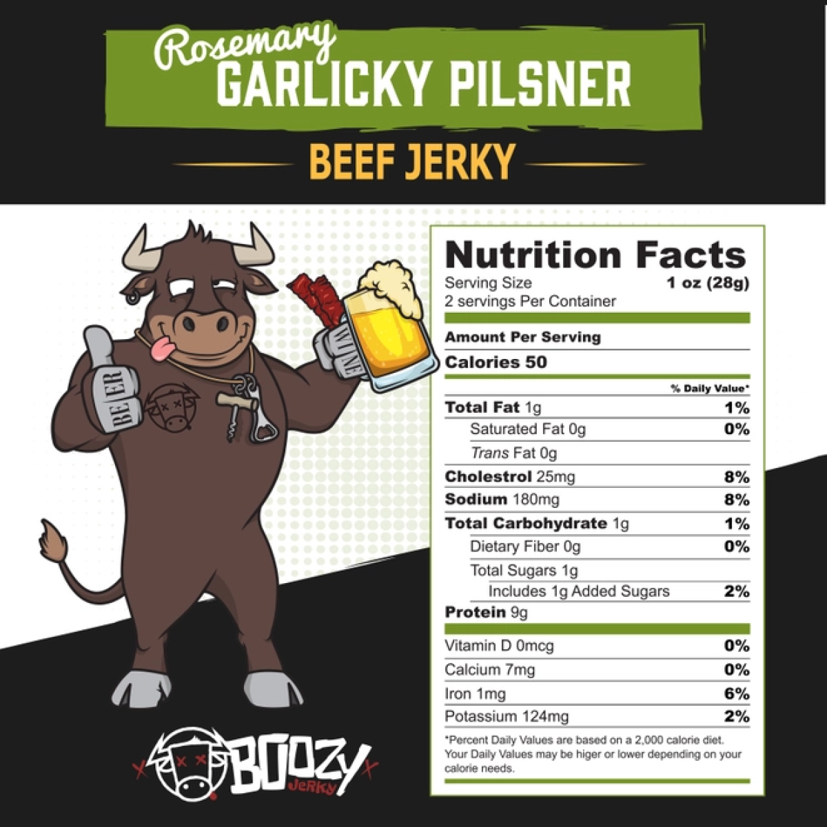 Rosemary Garlicky Pilsner Beef Jerky