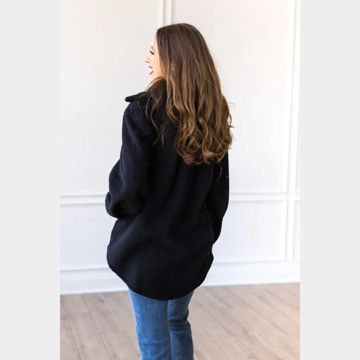 Black The Love Shacket - Dash Outfitters