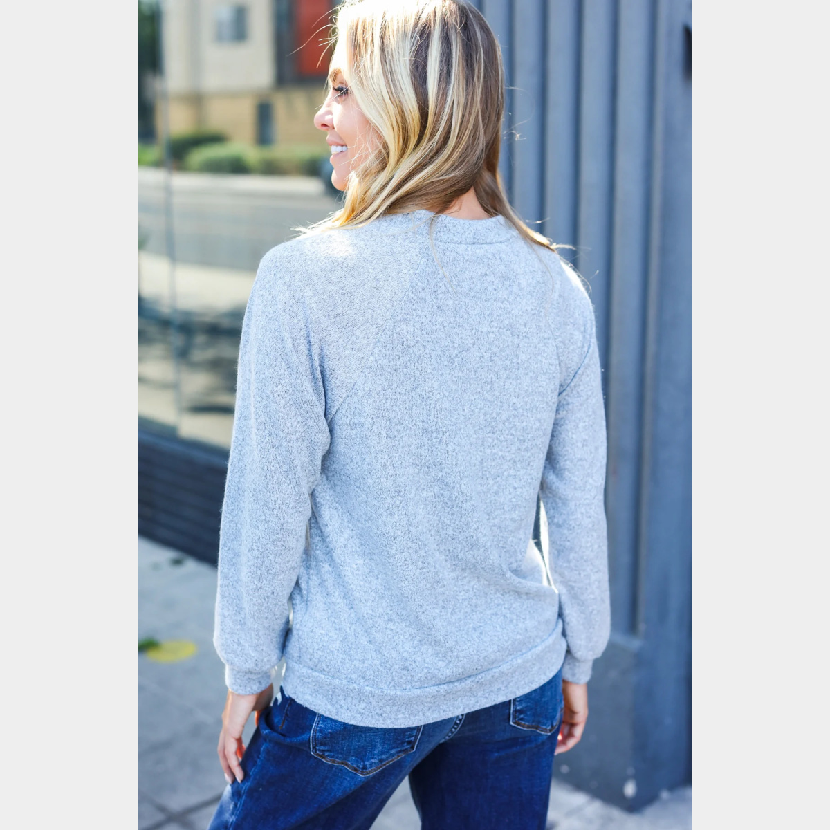 Cozy Light Grey Top - Dash Outfitters