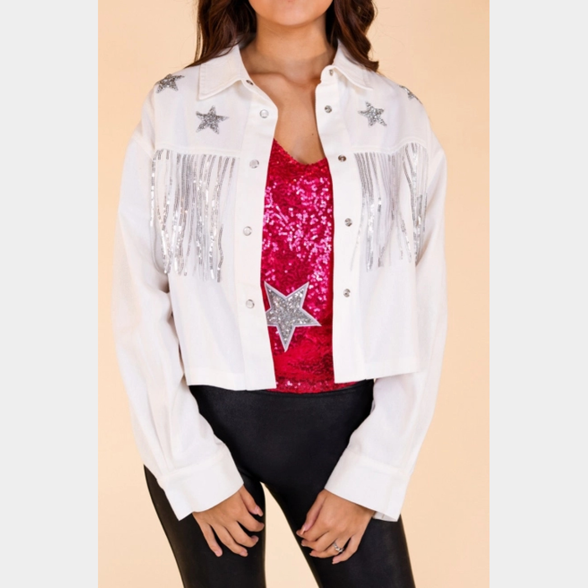 Its Written in the Stars Embellished Denim Jacket