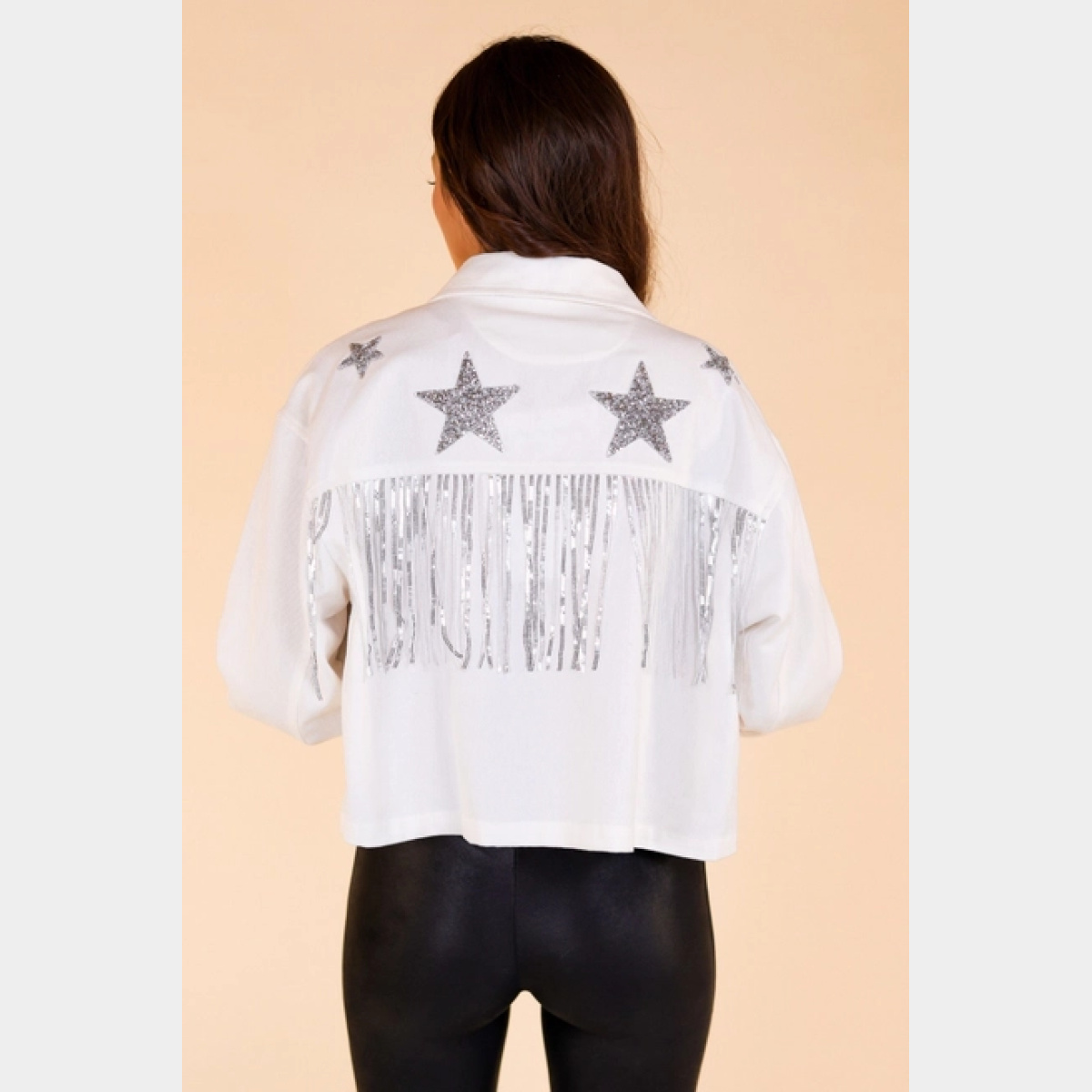 Its Written in the Stars Embellished Denim Jacket