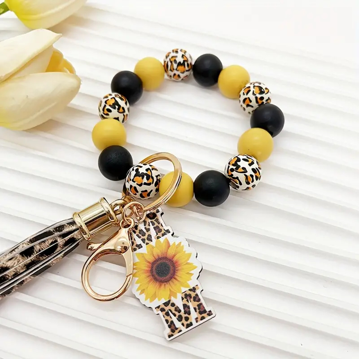 Sunflower & Mama Charm Wristlet