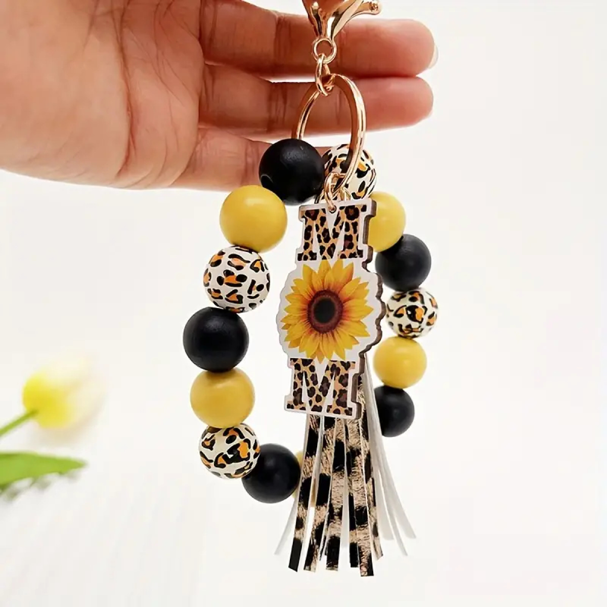 Sunflower & Mama Charm Wristlet