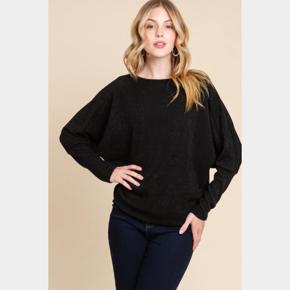 Dolman Sleeves Knit Top