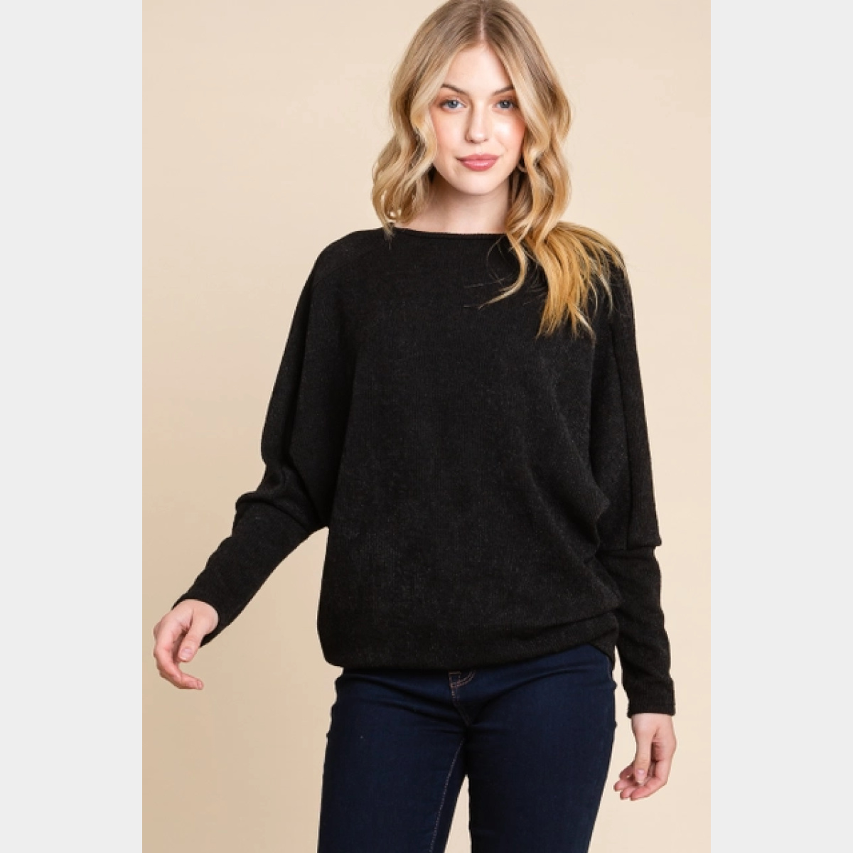 Dolman Sleeves Knit Top