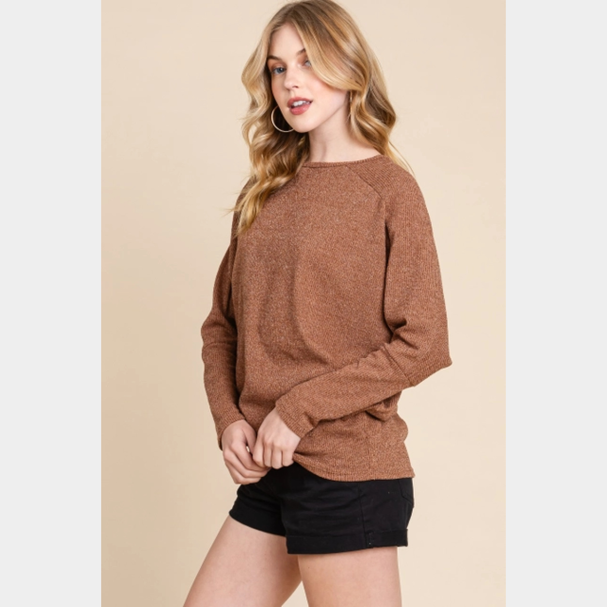 Dolman Sleeves Knit Top