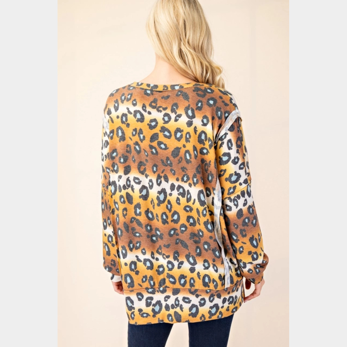 Leopard Oversized Crewneck Pullover