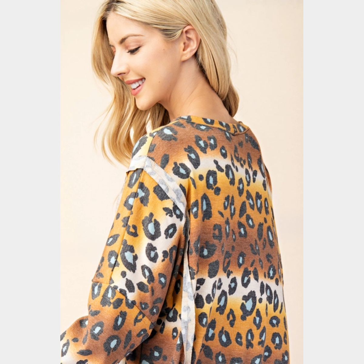 Leopard Oversized Crewneck Pullover