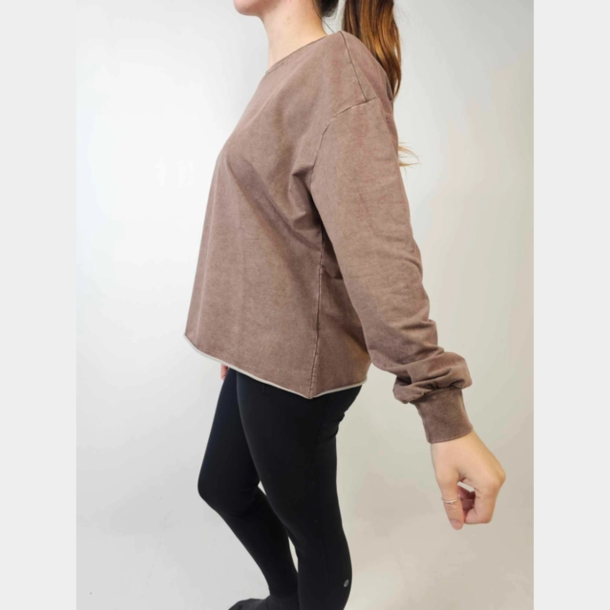 Rust Brown Long Sleeve Sweatshirt