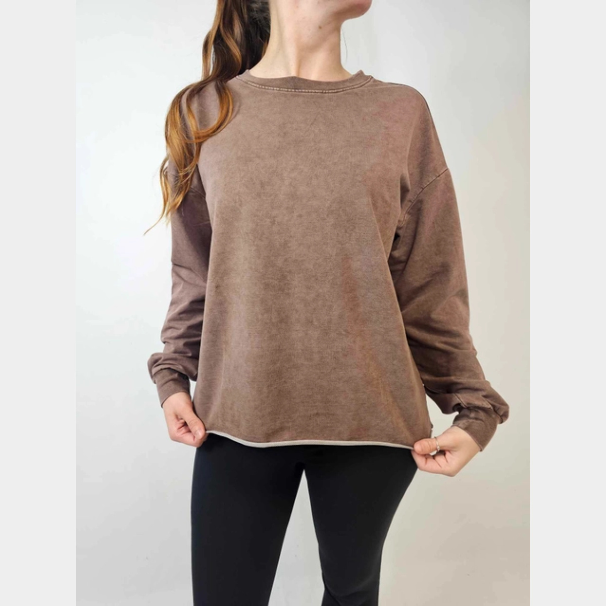 Rust Brown Long Sleeve Sweatshirt